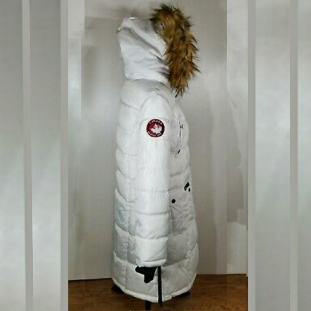NWT Authentic Canada Goose White Parka Arctic Canada Weather Gear Long Coat - Picture 10 of 16